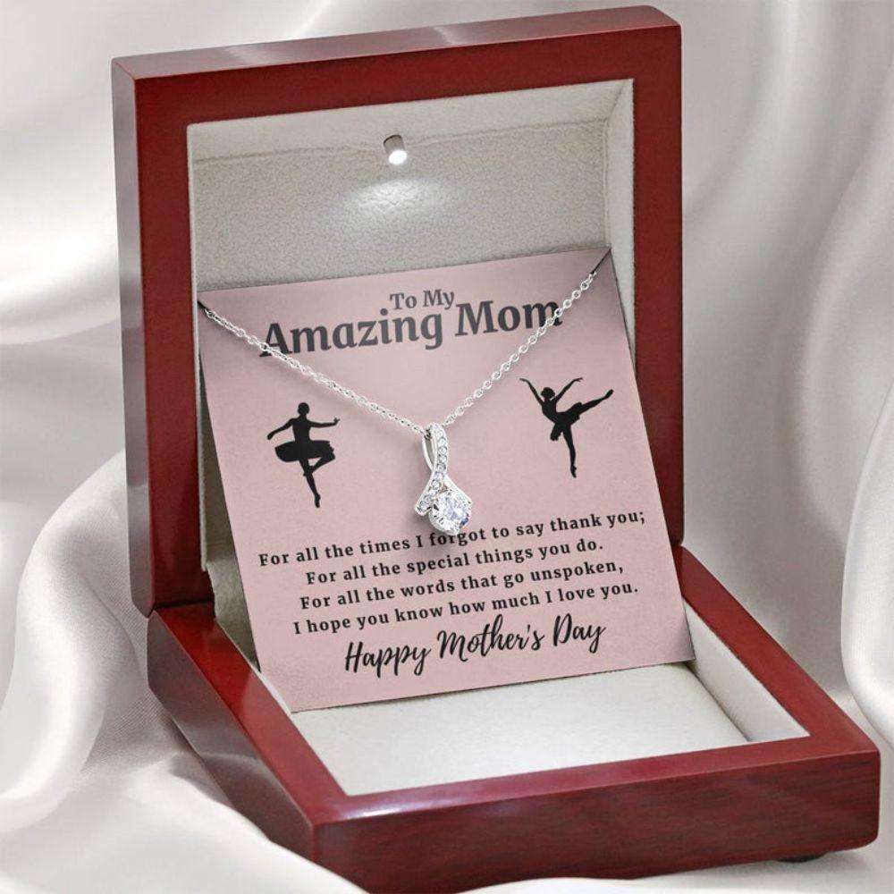 Mom Necklace, Dance Lover Mom Necklace, Ballet Mom Gifts, Gift For Mom, Necklace For Mom Gifts for Mother (Mom) Rakva