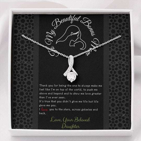 Mom Necklace, Daughter Gift For Mom Alluring Beauty Necklace I Love You To The Stars Gifts For Daughter Rakva