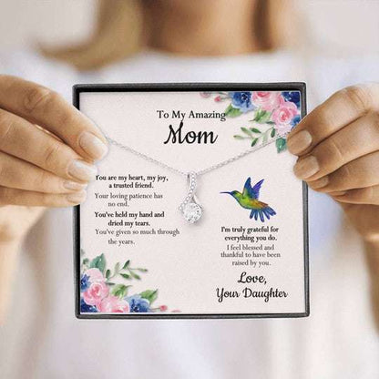 Mom Necklace, Daughter Gift For Mom Alluring Beauty Necklace You Are My Joy Gifts For Daughter Rakva