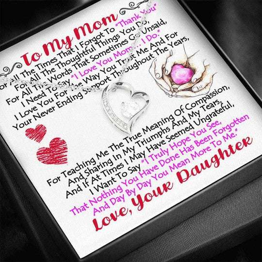 Mom Necklace, Daughter Gift For Mom Forever Love Necklace Day By Day You Mean More To Me Gifts For Daughter Rakva