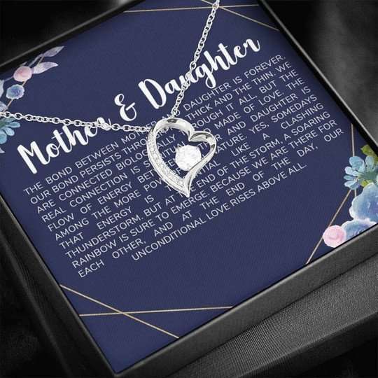 Mom Necklace, Daughter Gift For Mom Forever Love Necklace Our Unconditional Love Rises Above All Gifts For Daughter Rakva