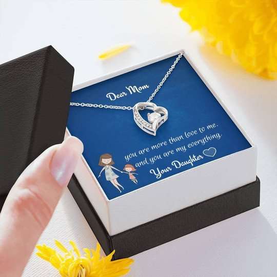 Mom Necklace, Daughter Gift For Mom Forever Love Necklace You Are My Everything Gifts For Daughter Rakva