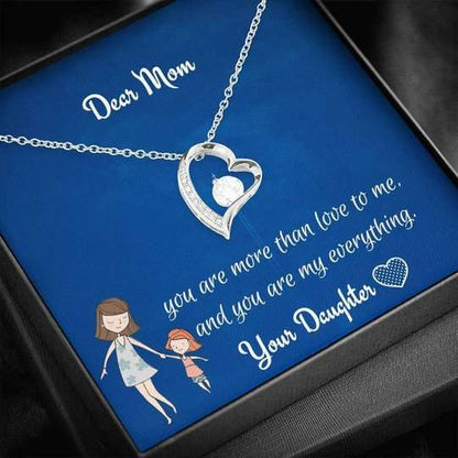 Mom Necklace, Daughter Gift For Mom Forever Love Necklace You Are My Everything Gifts For Daughter Rakva