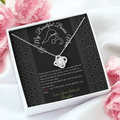 Mom Necklace, Daughter Gift For Mom Love Knot Necklace Love You To The Stars Gifts For Daughter Rakva