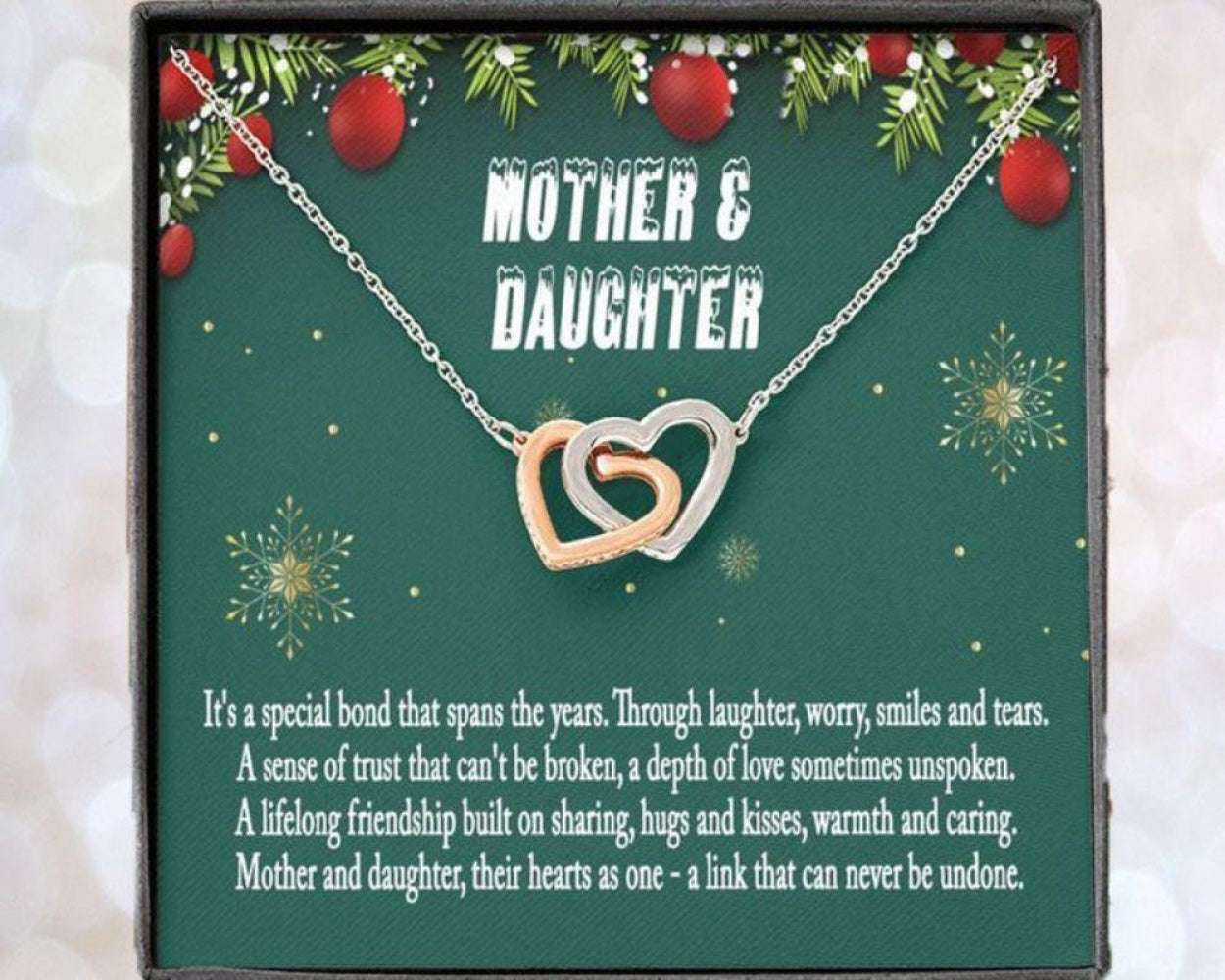 Mom Necklace, Daughter Necklace, Mother Daughter Christmas Gift, Gifts For Mom, Mother Daughter Necklace Dughter's Day Rakva