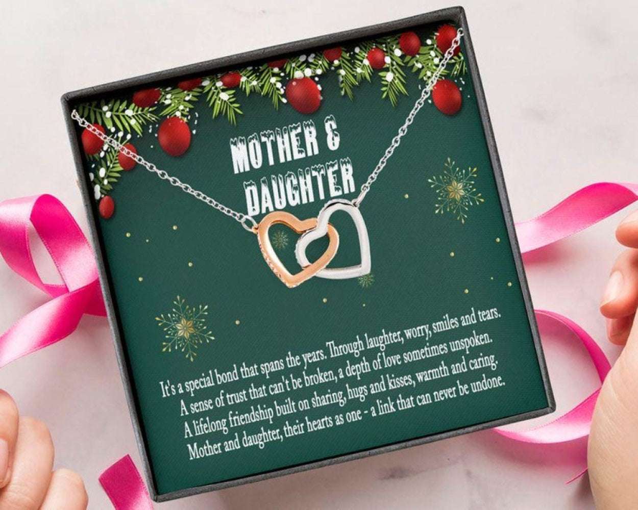 Mom Necklace, Daughter Necklace, Mother Daughter Christmas Gift, Gifts For Mom, Mother Daughter Necklace Dughter's Day Rakva