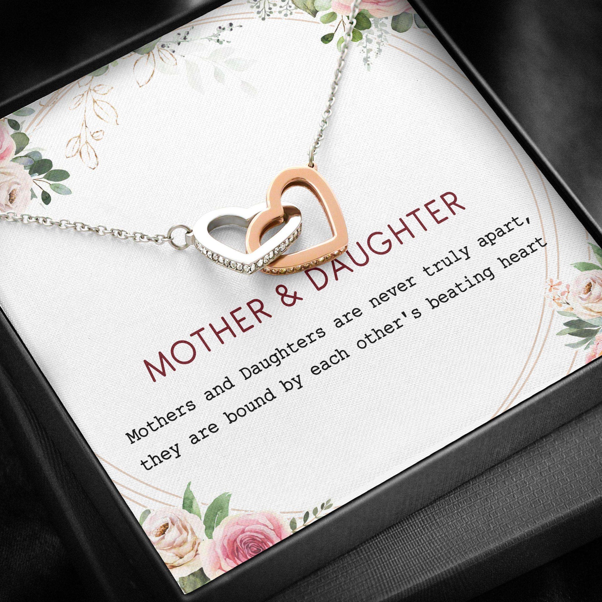 Mom Necklace, Daughter Necklace, Mother Daughter Gift With Box Message Card “ Gift For Daughter, Gift For Mom V4 Dughter's Day Rakva