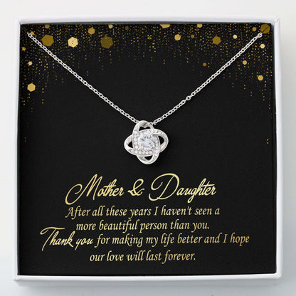 Mom Necklace, Daughter Necklace, Mother & Daughter “ Love Knots Necklace Dughter's Day Rakva