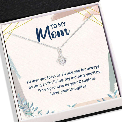 Mom Necklace, Daughter To Mom Necklace Card “ Alluring Beauty Necklace, Jewelry Gifts For Mom V2 Gifts For Daughter Rakva