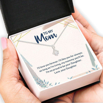 Mom Necklace, Daughter To Mom Necklace Card “ Alluring Beauty Necklace, Jewelry Gifts For Mom V2 Gifts For Daughter Rakva