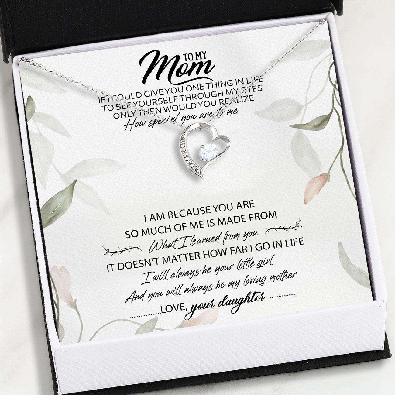 Mom Necklace, Daughter To Mom Necklace Card “ Forever Love Necklace “ Jewelry For Mom Gifts Gifts For Daughter Rakva