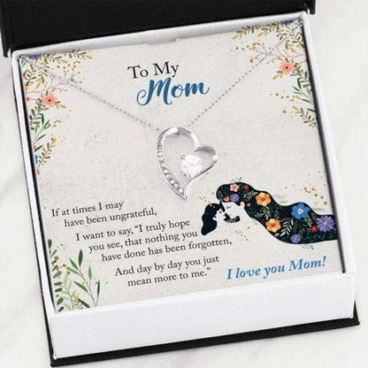 Mom Necklace, Day By Day You Just Mean More To Me Gift For Mom Forever Love Necklace Gifts for Mother (Mom) Rakva