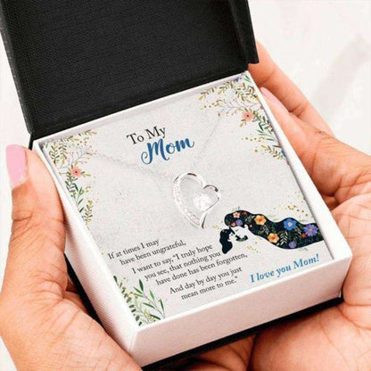 Mom Necklace, Day By Day You Just Mean More To Me Gift For Mom Forever Love Necklace Gifts for Mother (Mom) Rakva