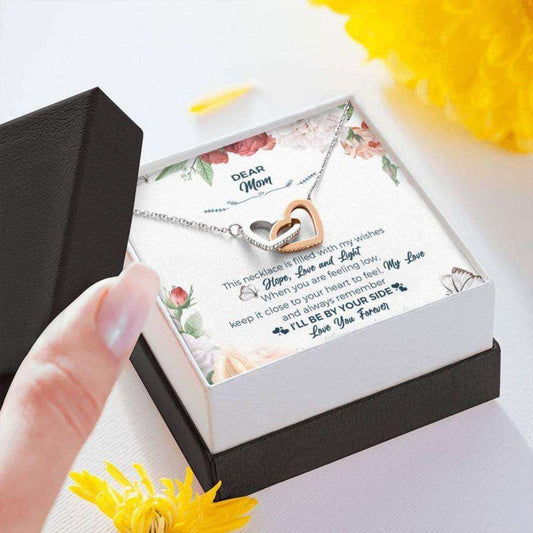 Mom Necklace, Dear Mom, I’Ll Be By Your Side Necklace “ To My Mom Gift Gifts for Mother (Mom) Rakva