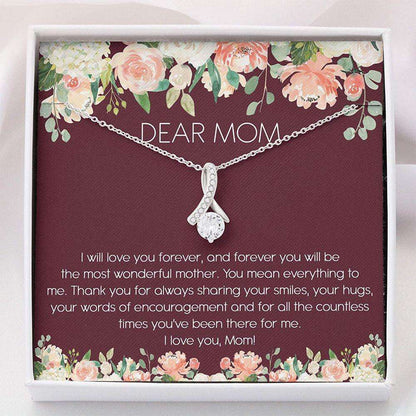 Mom Necklace “ Dear Mom Necklace “ Alluring Beauty Necklace With Gift Box For Birthday Christmas Gifts for Mother (Mom) Rakva