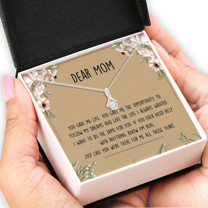 Mom Necklace, Dear Mom Necklace Card “ Alluring Beauty Necklace “ Jewelry For Mother, Mom Gifts V1 Gifts for Mother (Mom) Rakva