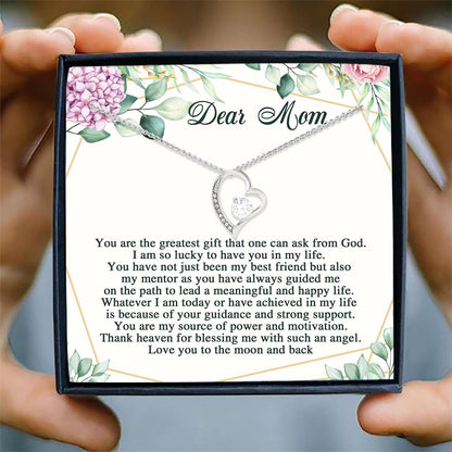 Mom Necklace, Dear Mom Necklace Card “ Forever Love Necklace “ Jewelry For Mother, Mom Gifts V2 Gifts for Mother (Mom) Rakva