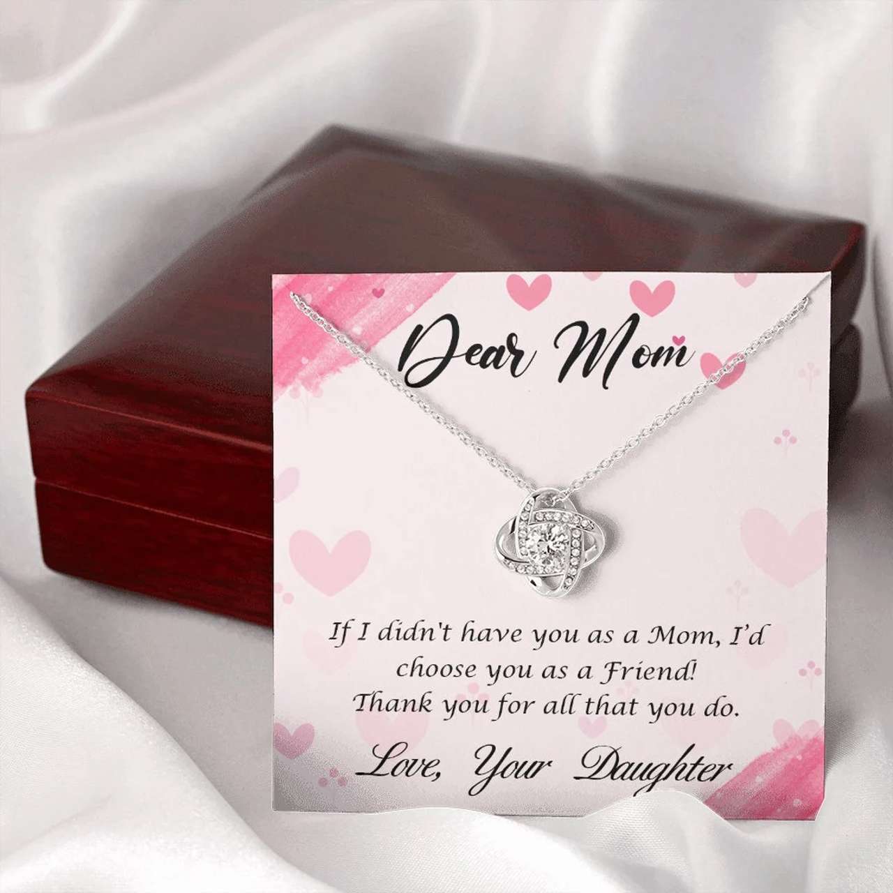 Mom Necklace, Dear Mom Necklace Gift For Mom From Daughter Thank You For All That You Do Gifts For Daughter Rakva