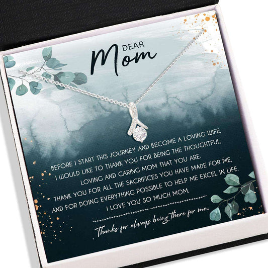 Mom Necklace, Dear Mom, Thank You Necklace Card “ Alluring Beauty Necklace “ Jewelry For Mother, Mom Gifts Gifts for Mother (Mom) Rakva