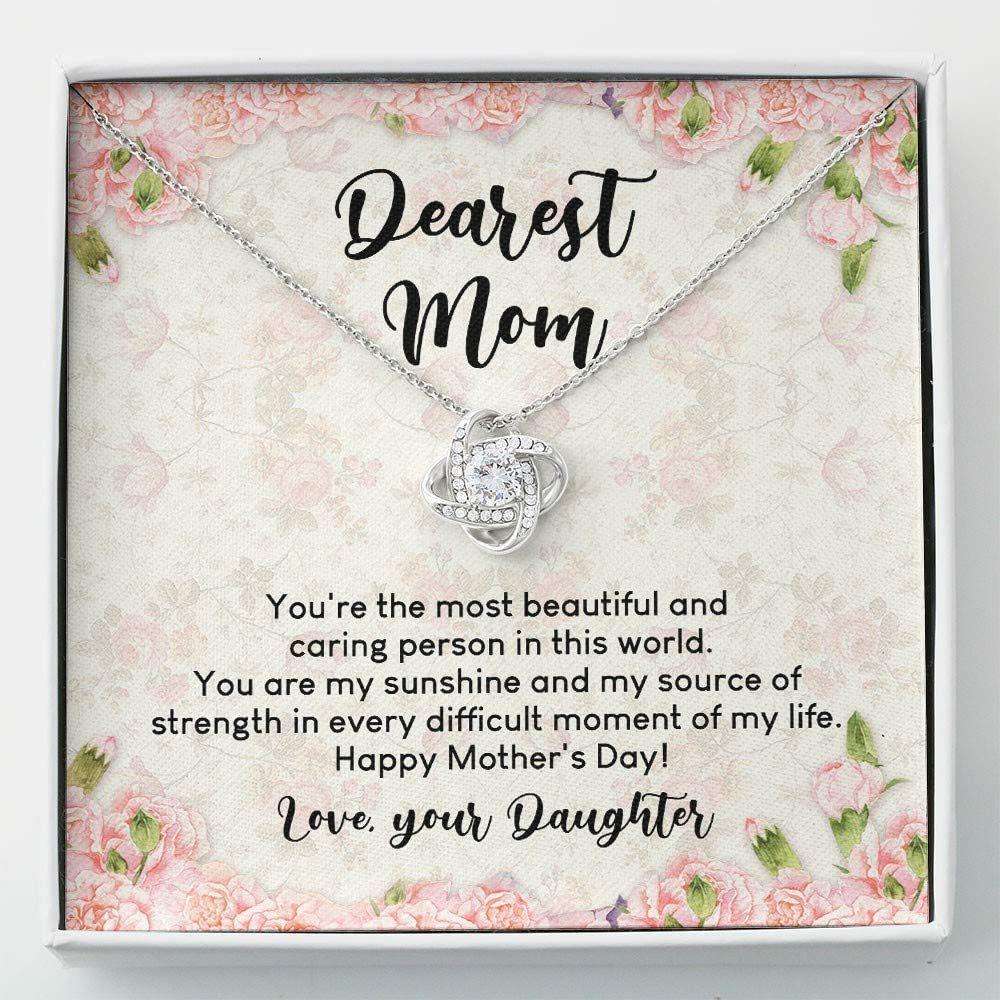 Mom Necklace, Dearest Mom “ For Mom “ Necklace With Gift Box Gifts for Mother (Mom) Rakva