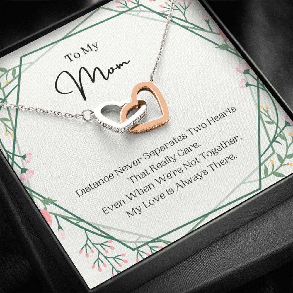 Mom Necklace, Distance Never Separates, Birthday Gift For Mom, To My Mom Necklace, Present For Mom Gifts for Mother (Mom) Rakva
