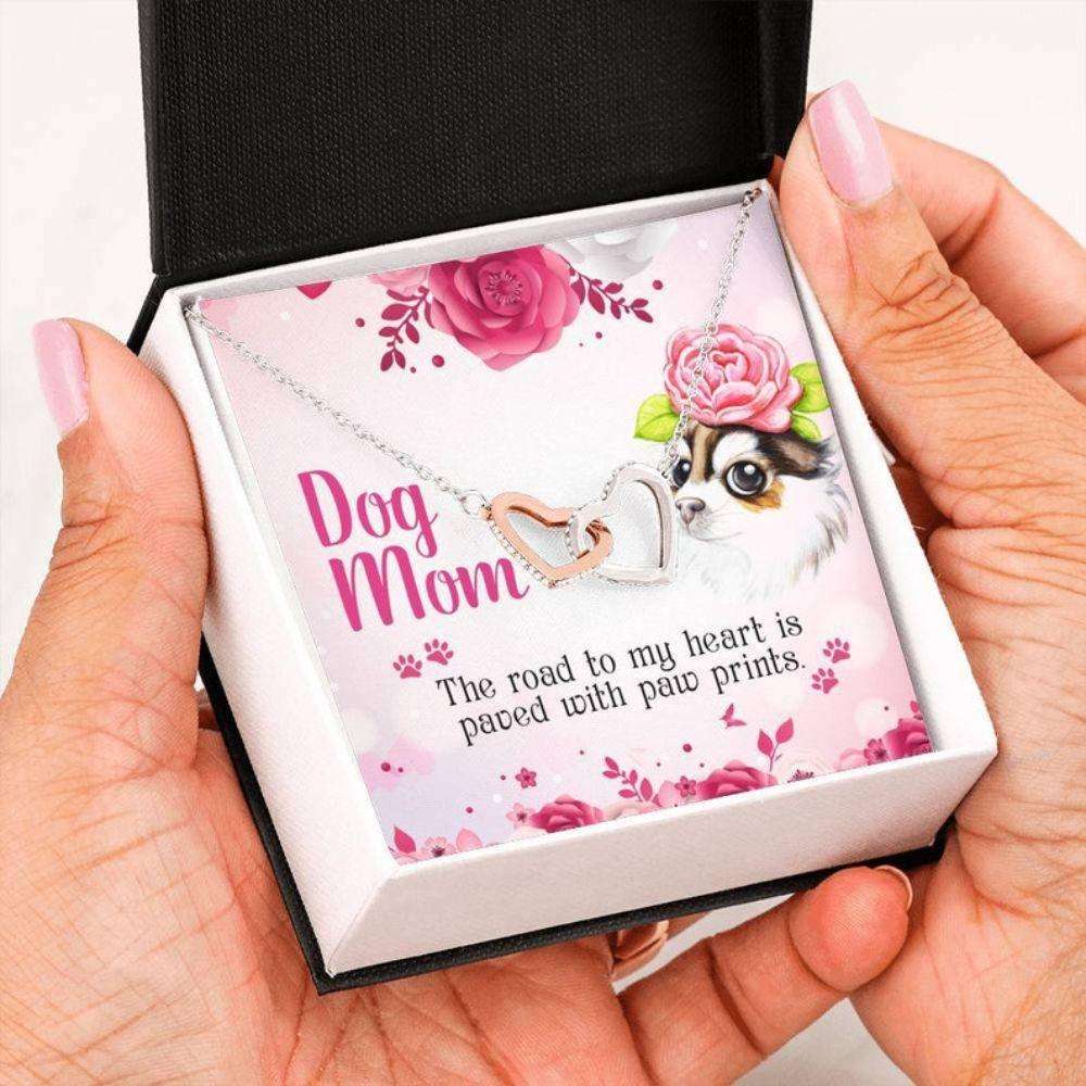 Mom Necklace, Dog Mom Necklace “ Gift For New Dog Mom “ Gift For Pet Lover “ Best Fur Mama “ Christmas Dog Mom Gifts for Mother (Mom) Rakva