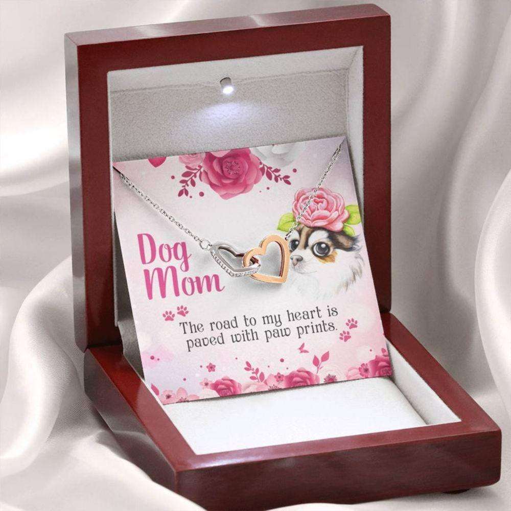 Mom Necklace, Dog Mom Necklace “ Gift For New Dog Mom “ Gift For Pet Lover “ Best Fur Mama “ Christmas Dog Mom Gifts for Mother (Mom) Rakva