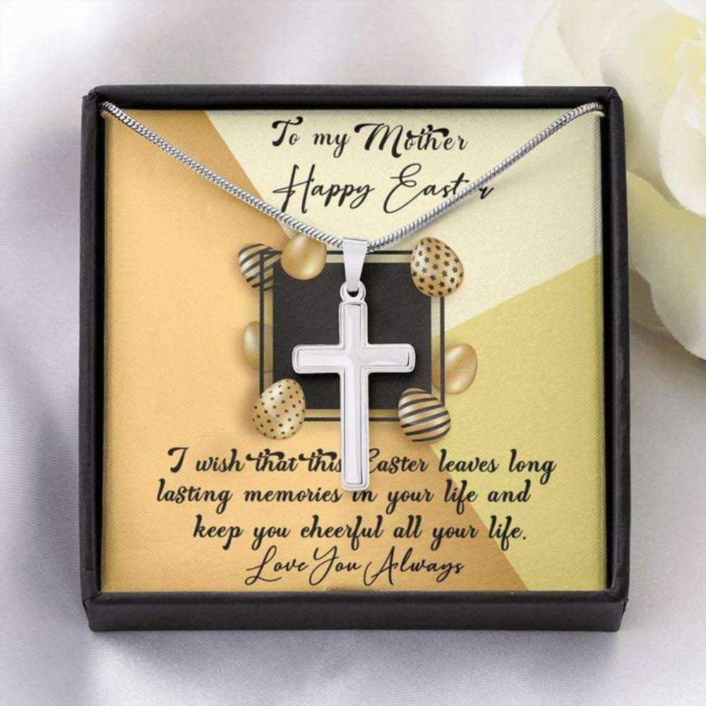 Mom Necklace, Easter Gift For Mother “ Cross Necklace For Mom “ Faithful Cross Necklace Gifts for Mother (Mom) Rakva