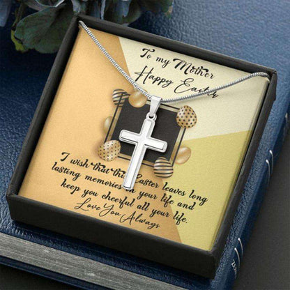 Mom Necklace, Easter Gift For Mother “ Cross Necklace For Mom “ Faithful Cross Necklace Gifts for Mother (Mom) Rakva