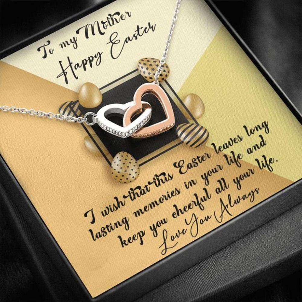 Mom Necklace, Easter Gift To Mom “ Necklace To Mom For Easter “ Gift Necklace Message Card Gifts for Mother (Mom) Rakva