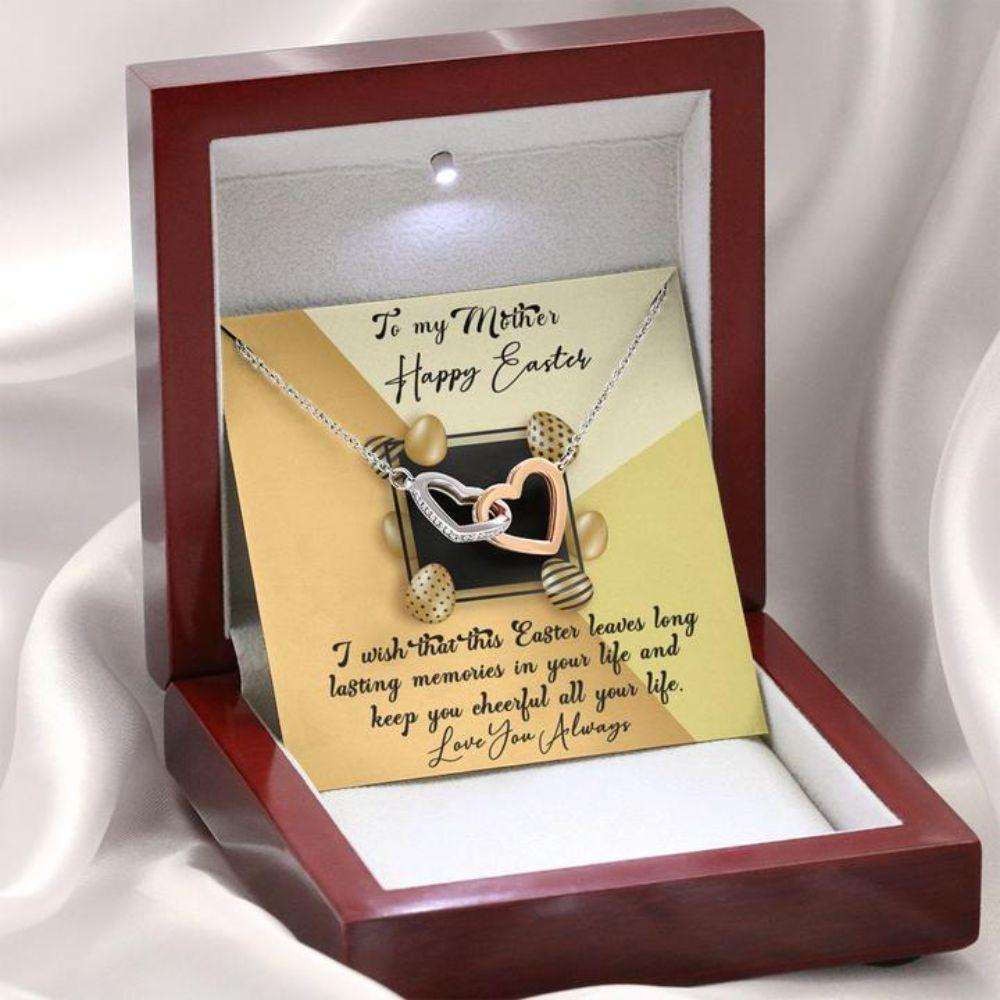 Mom Necklace, Easter Gift To Mom “ Necklace To Mom For Easter “ Gift Necklace Message Card Gifts for Mother (Mom) Rakva