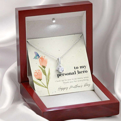 Mom Necklace, Elegant Gift For Mom Your Personal Hero On Mother’S Day With Flower And Butterfly Alluring Beauty Necklaces Gifts for Mother (Mom) Rakva