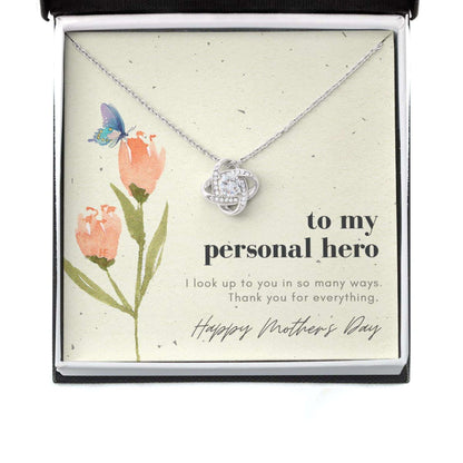 Mom Necklace, Elegant Gift For Mom Your Personal Hero On Mother’S Day With Flower And Butterfly Necklace Gifts for Mother (Mom) Rakva