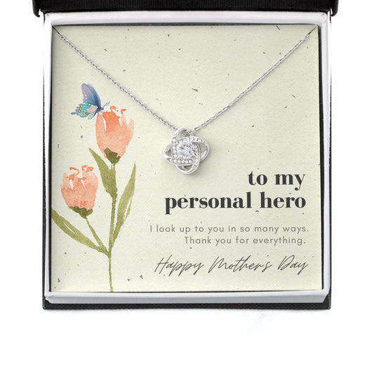 Mom Necklace, Elegant Gift For Mom Your Personal Hero On Mother’S Day With Flower And Butterfly Necklace Gifts for Mother (Mom) Rakva