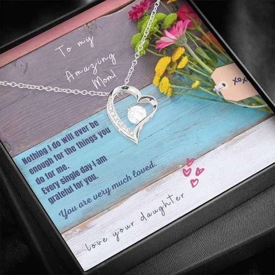 Mom Necklace, Every Single Day I Am Grateful You Forever Love Necklace For Mom Gifts for Mother (Mom) Rakva