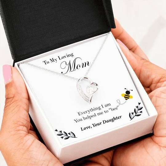 Mom Necklace, Everything I’M You Helped Me To Bee Forever Love Necklace For Mom Gifts for Mother (Mom) Rakva