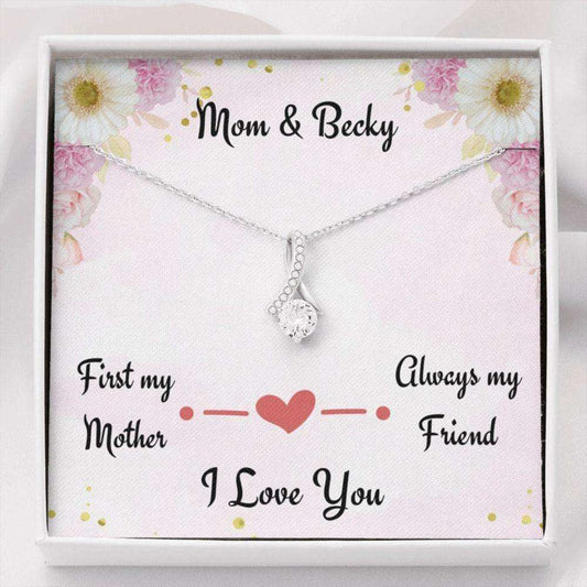 Mom Necklace, First My Mom Always My Friend, Personalized Gift For Mom, Birthday Christmas Gift For Mom Gifts for Mother (Mom) Rakva