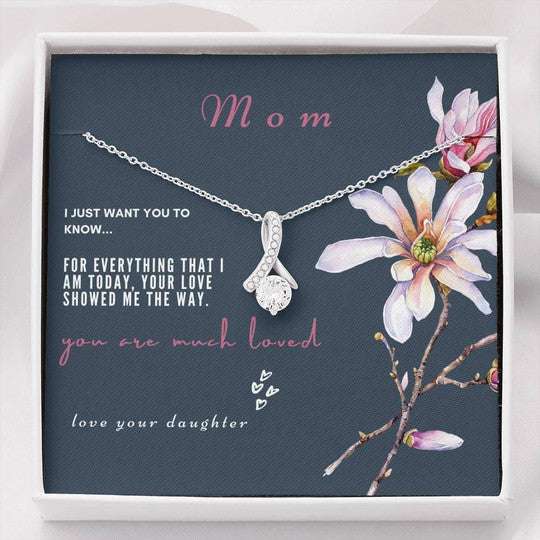 Mom Necklace, Flower Daughter Gift For Mom Alluring Beauty Necklace You Are Much Loved Gifts For Daughter Rakva