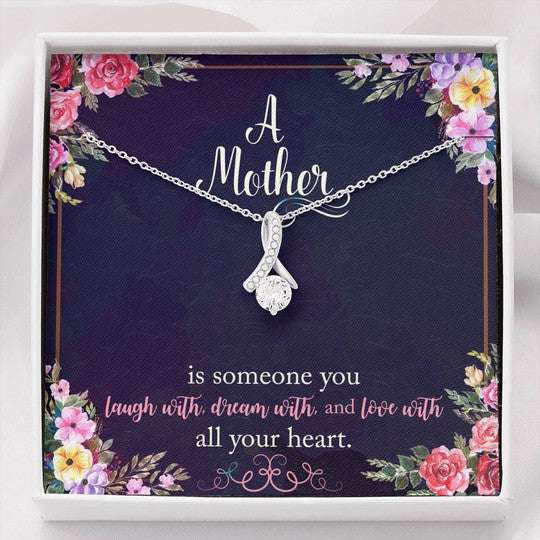 Mom Necklace, Flower Garden Gift For Mom Alluring Beauty Necklace Love You With All My Heart Gifts for Mother (Mom) Rakva