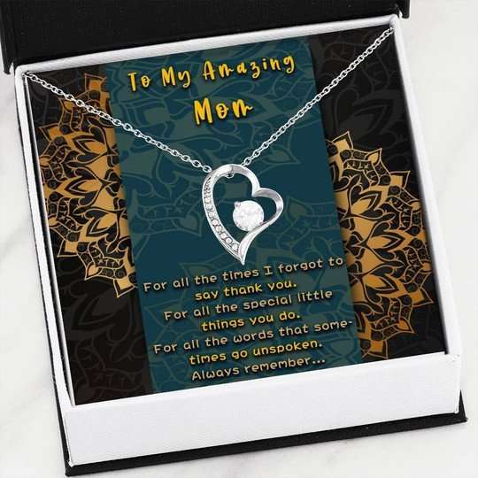 Mom Necklace, For All The Small Things Forever Love Necklace Gift For Mom Gifts for Mother (Mom) Rakva