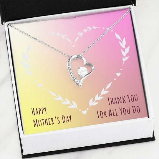 Mom Necklace, For Mom Thanks For All You Do Forever Love Necklace Gifts for Mother (Mom) Rakva