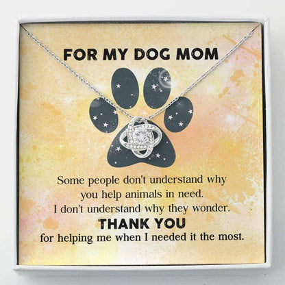 Mom Necklace, For My Dog Mom Necklace “ Thank You For Helping Me Necklace Gifts for Mother (Mom) Rakva