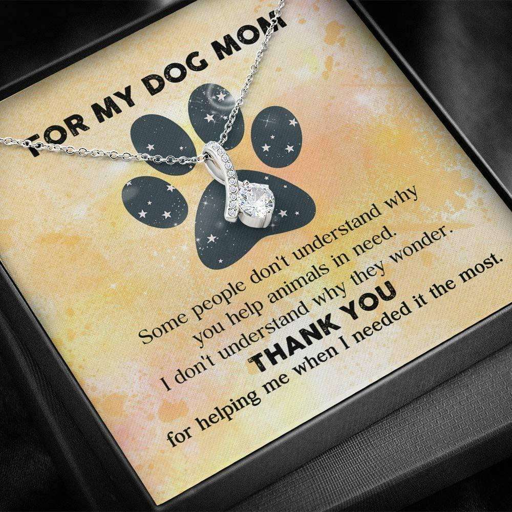 Mom Necklace, For My Dog Mom Necklace “ Thank You For Helping Me Necklace Gifts for Mother (Mom) Rakva