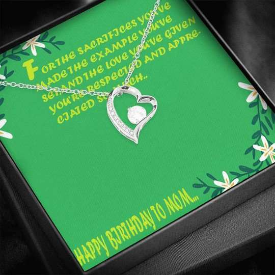 Mom Necklace, For The Sacrifices You’Ve Made Forever Love Necklace Gift For Mom Gifts for Mother (Mom) Rakva