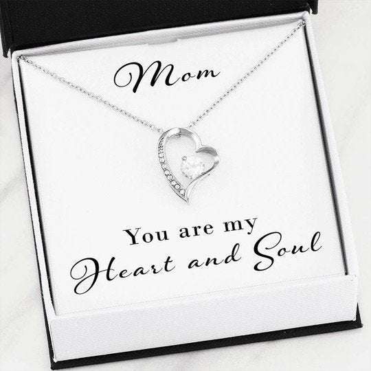 Mom Necklace, Forever Love Necklace For Mom You Are My Heart And Soul Gifts for Mother (Mom) Rakva