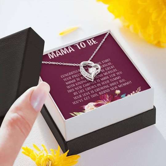 Mom Necklace, Forever Love Necklace Gift For Mom To Be Congratulation This Start Gifts for Mother (Mom) Rakva