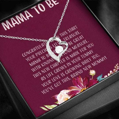 Mom Necklace, Forever Love Necklace Gift For Mom To Be Congratulation This Start Gifts for Mother (Mom) Rakva