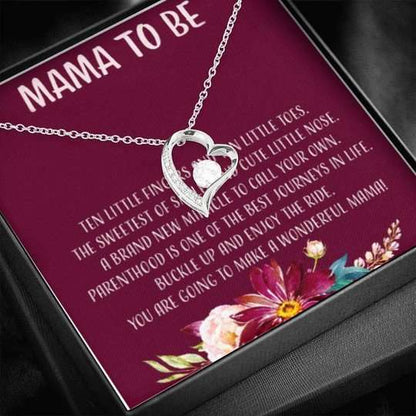 Mom Necklace, Forever Love Necklace Gift For Mom To Be Enjoy The Ride Gifts for Mother (Mom) Rakva