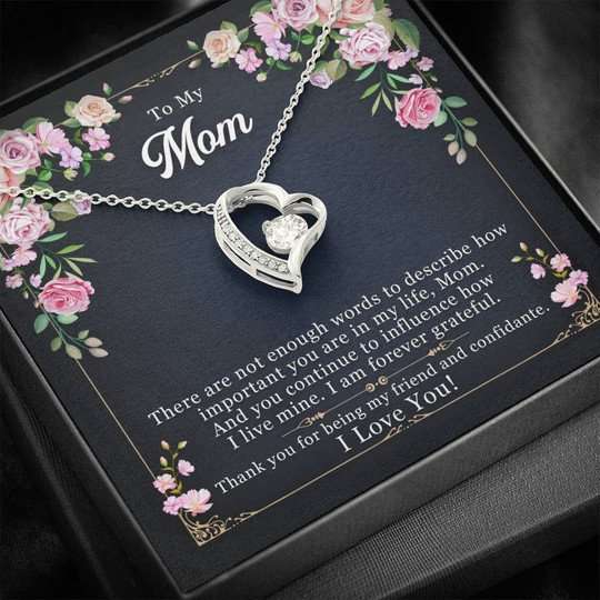 Mom Necklace, Forever Love Necklace Gift For Mom You Continue To Influence How I Live Mine Gifts for Mother (Mom) Rakva