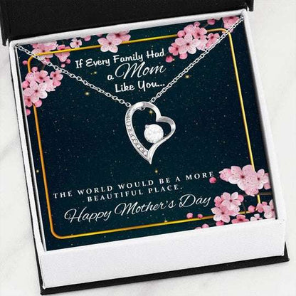 Mom Necklace, Forever Love Necklace Happy Mother’S Day Necklace Gift For Mom Gifts for Mother (Mom) Rakva